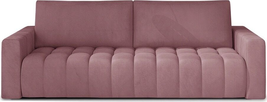 Růžová sametová rozkládací/s úložným prostorem pohovka 247 cm Lazaro – ELTAP