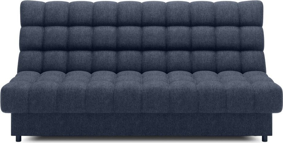 Modrá žinylková rozkládací/s úložným prostorem pohovka 197 cm Clareta – ELTAP