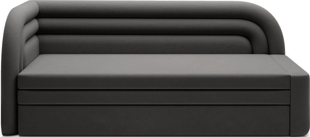 Šedá sametová rozkládací/s úložným prostorem pohovka levý roh 223 cm Fabillo – ELTAP