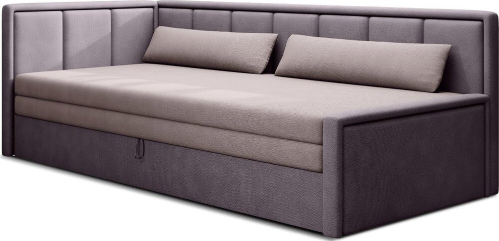 Růžová žinylková rozkládací/s úložným prostorem pohovka 214 cm Fulgeo – ELTAP