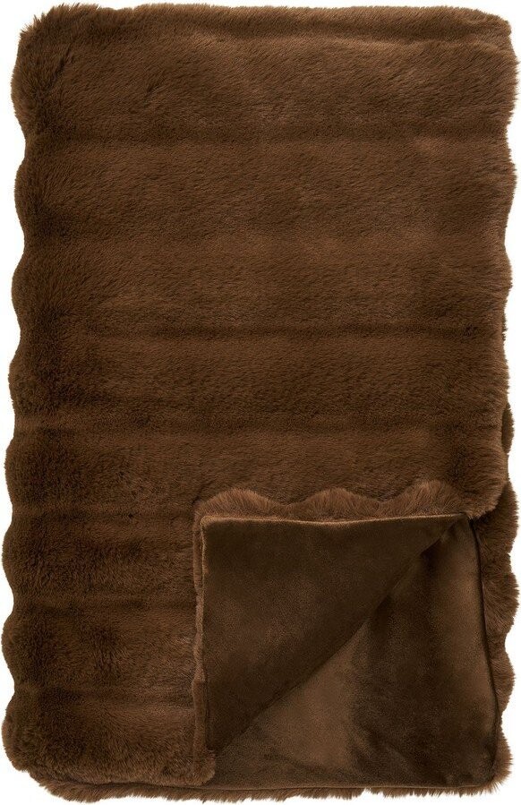 Hnědá deka z umělé kožešiny 130x180 cm Galena – House Nordic