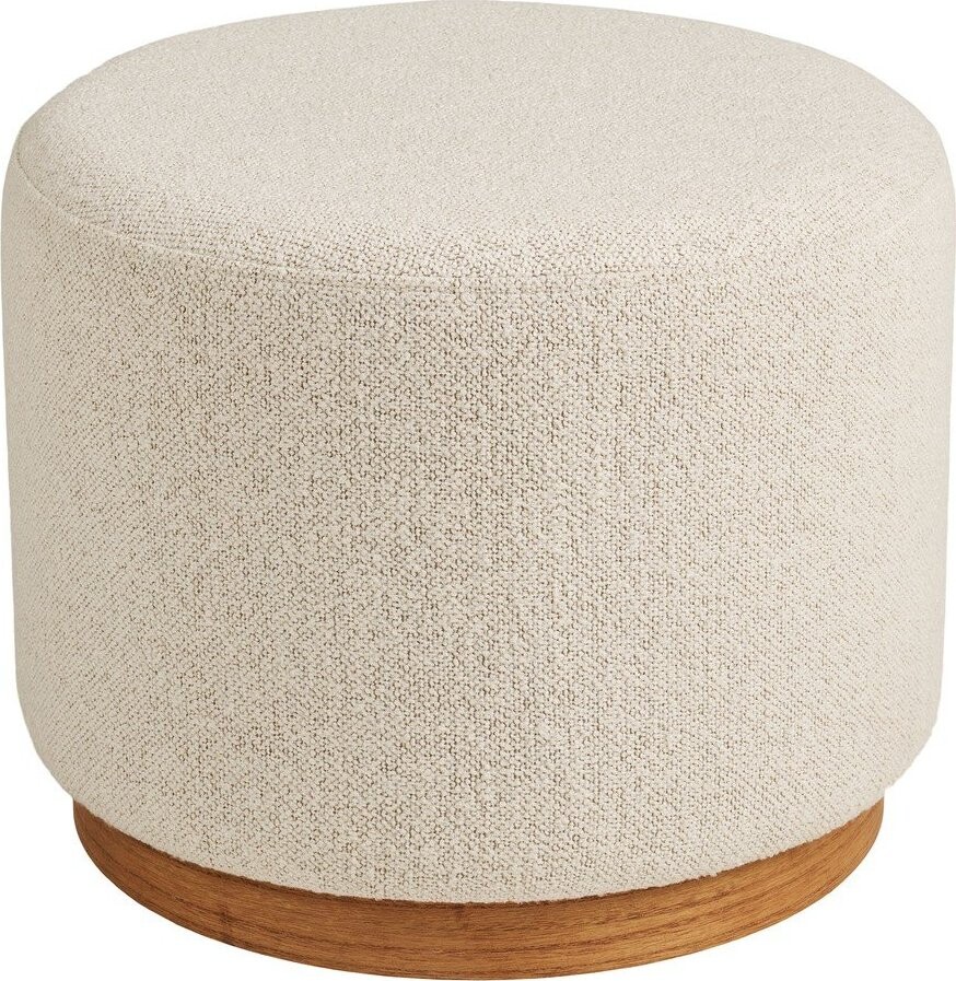 Béžový taburet z textilie bouclé Daisy – House Nordic