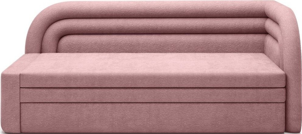 Růžová žinylková rozkládací/s úložným prostorem pohovka pravý roh 223 cm Fabillo – ELTAP