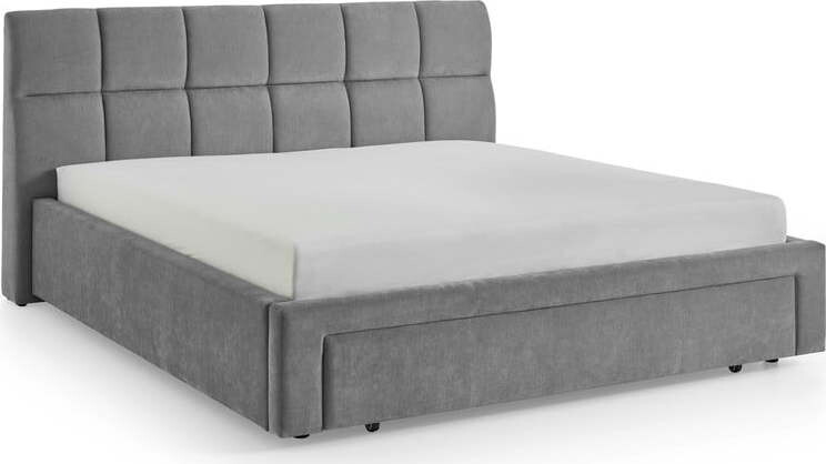 Šedá čalouněná dvoulůžková postel bez roštu 180x200 cm Canyon – Meise Möbel