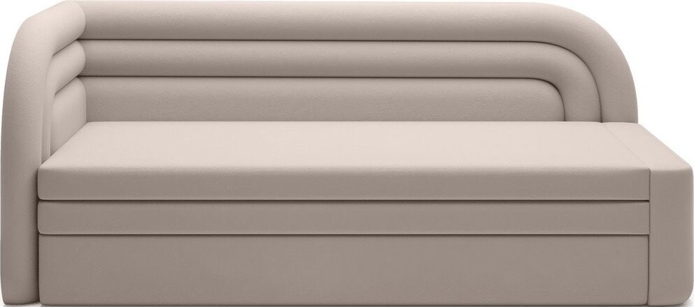 Béžová sametová rozkládací/s úložným prostorem pohovka levý roh 223 cm Fabillo – ELTAP