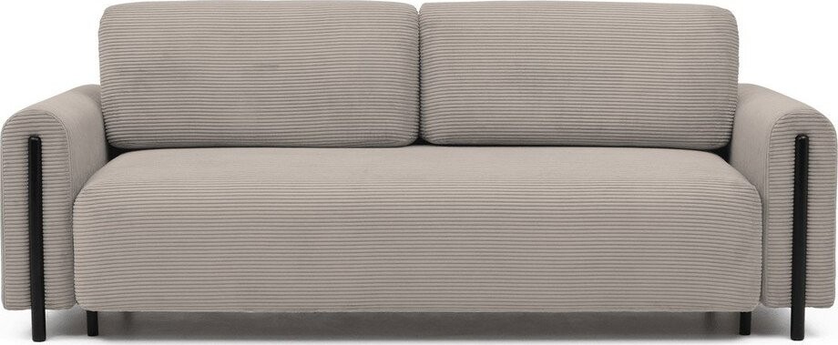 Světle hnědá manšestrová rozkládací/s úložným prostorem pohovka 244 cm Arcadova – ELTAP