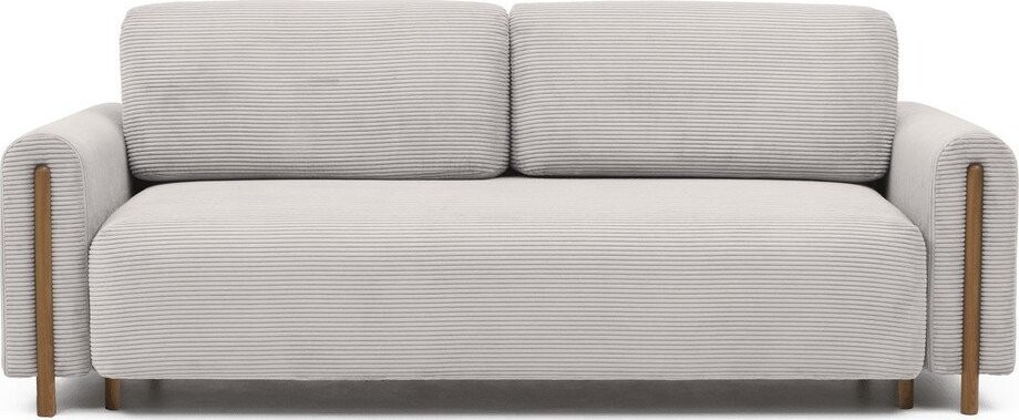 Béžová manšestrová rozkládací/s úložným prostorem pohovka 244 cm Arcadova – ELTAP