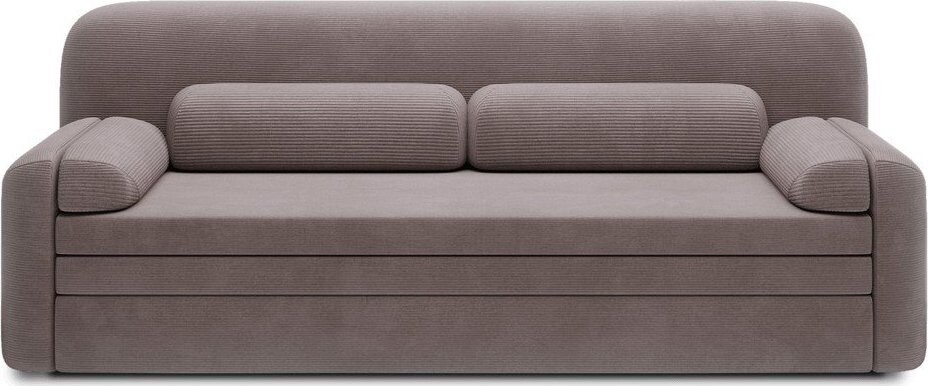 Hnědá manšestrová rozkládací/s úložným prostorem pohovka 236 cm Elioss – ELTAP