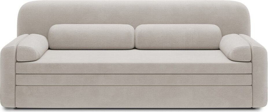 Béžová manšestrová rozkládací/s úložným prostorem pohovka 236 cm Elioss – ELTAP