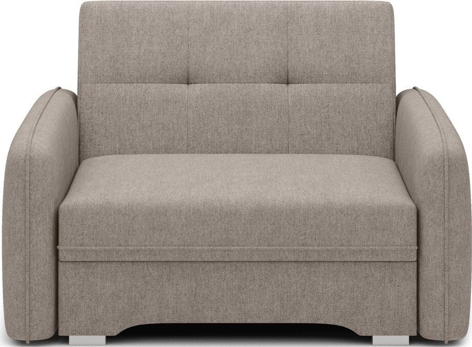 Béžová žinylková rozkládací/s úložným prostorem pohovka 102 cm Laine – ELTAP