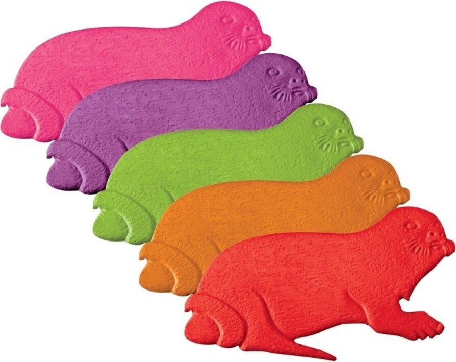 Dětské protiskluzové podložky v sadě 5 ks do vany 10,5x16,5 cm Phoques – MSV