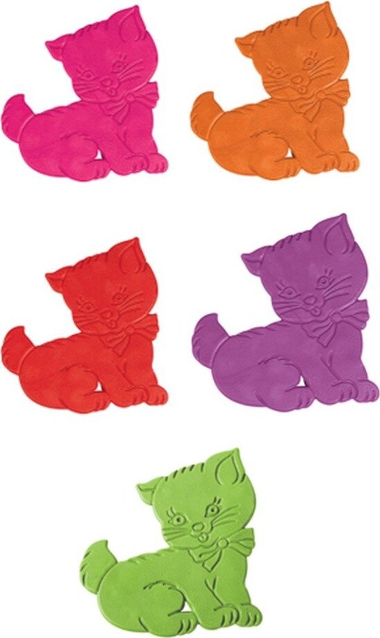 Dětské protiskluzové podložky v sadě 5 ks do vany 11x12,5 cm Chatons – MSV