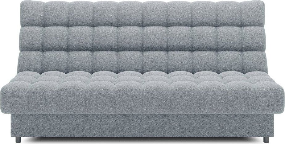 Šedá rozkládací/s úložným prostorem pohovka z textilie bouclé 197 cm Clareta – ELTAP