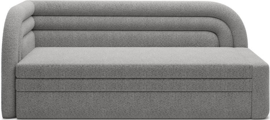 Šedá rozkládací/s úložným prostorem pohovka z textilie bouclé levý roh 223 cm Fabillo – ELTAP