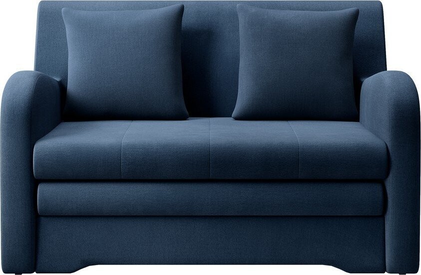 Modrá sametová rozkládací pohovka 130 cm Ario – ELTAP