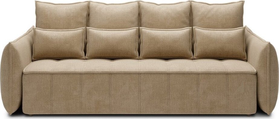 Světle hnědá sametová rozkládací/s úložným prostorem pohovka 242 cm Weltton – ELTAP