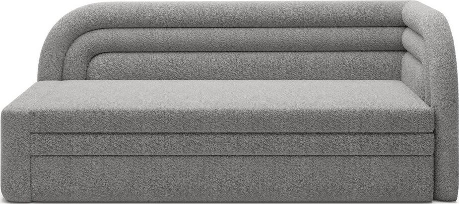 Šedá rozkládací/s úložným prostorem pohovka z textilie bouclé pravý roh 223 cm Fabillo – ELTAP