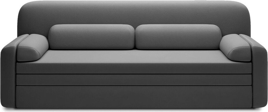 Tmavě šedá sametová rozkládací/s úložným prostorem pohovka 236 cm Elioss – ELTAP