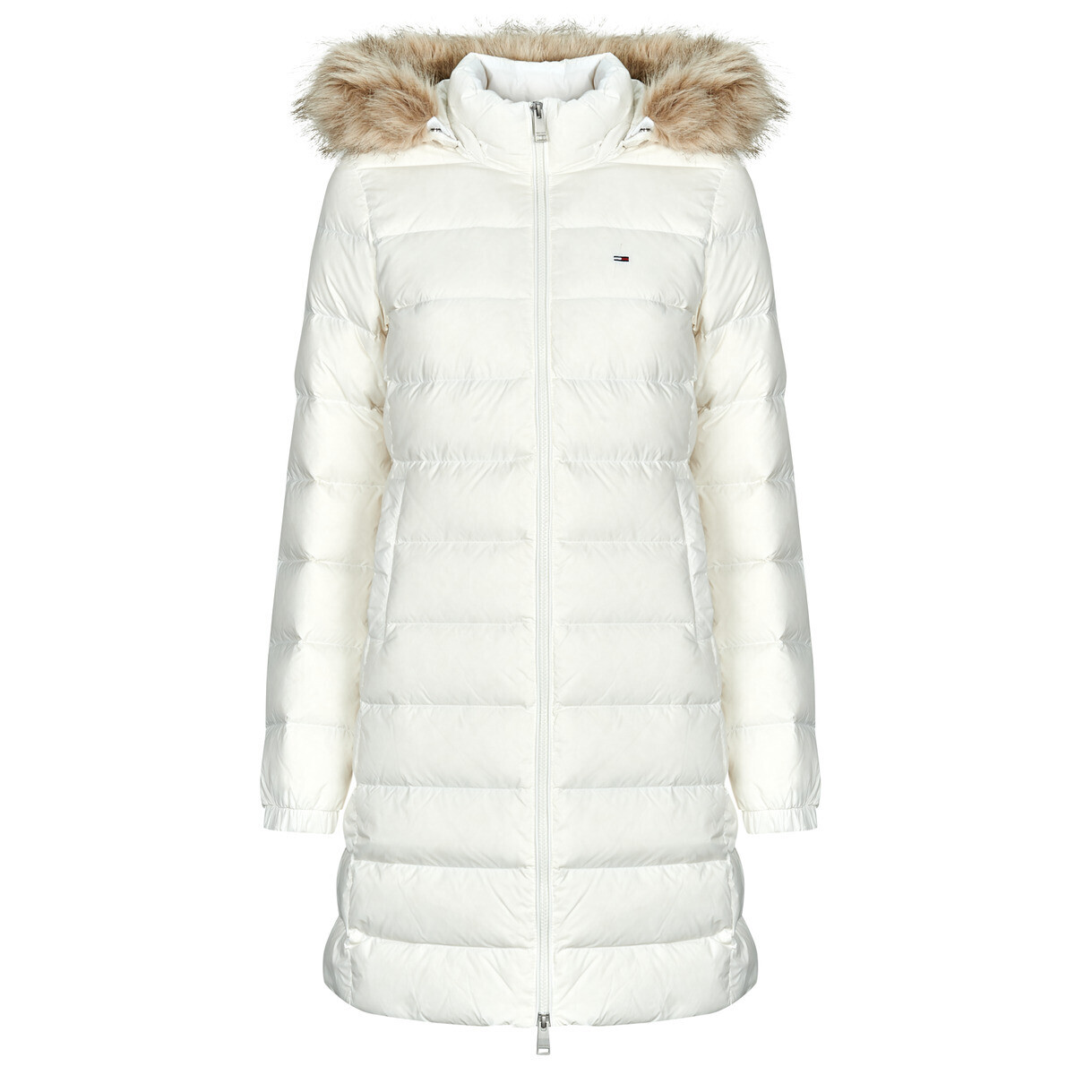 Tommy Jeans  TJW ESSENTIAL HOODED DOWN COAT  Bílá