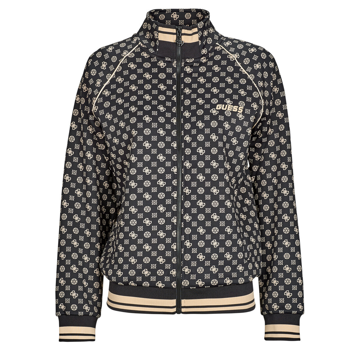 Guess  AGGIE FULL ZIP  Černá