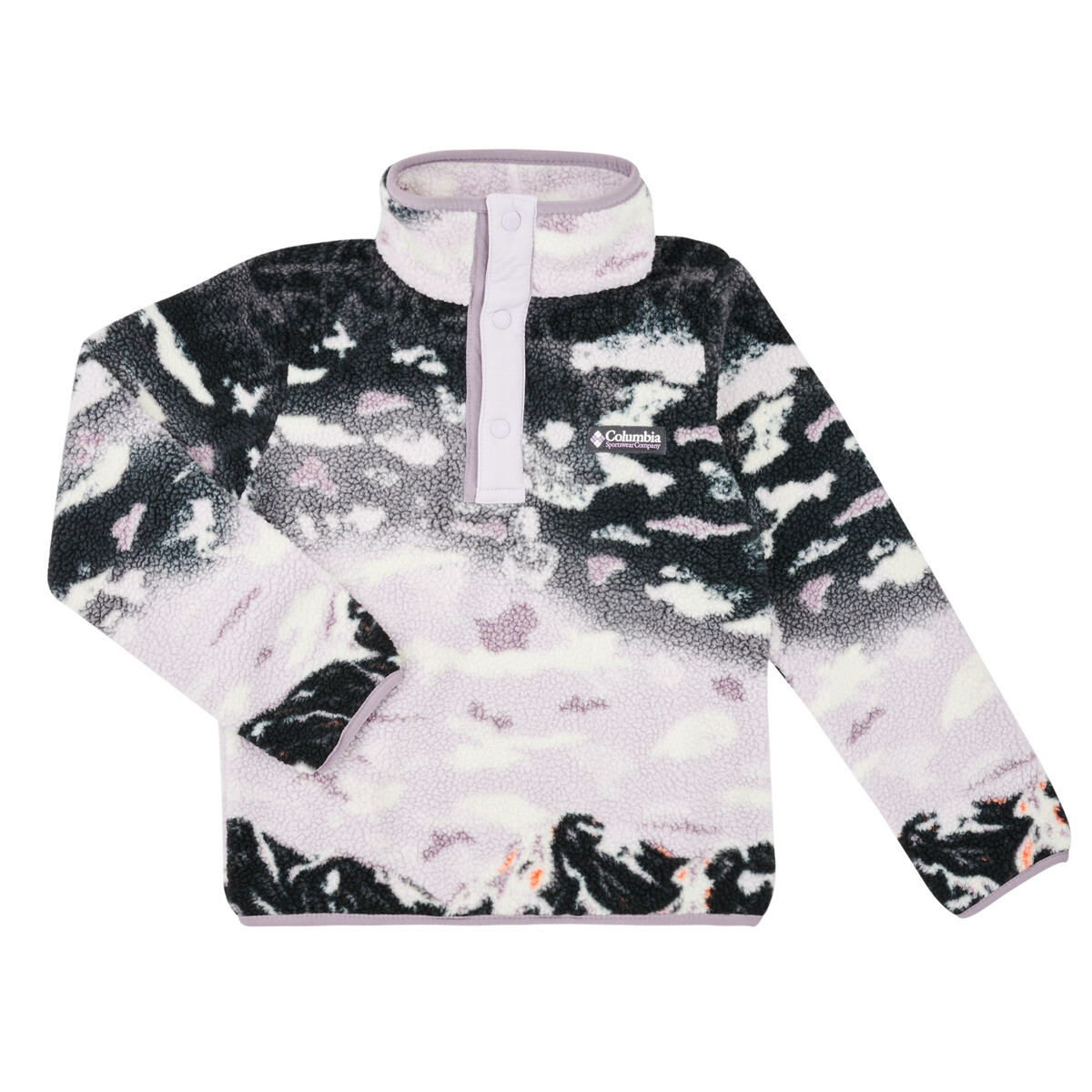 Columbia  HELVETIA II PRINTED HALF SNAP FLEECE  Fialová