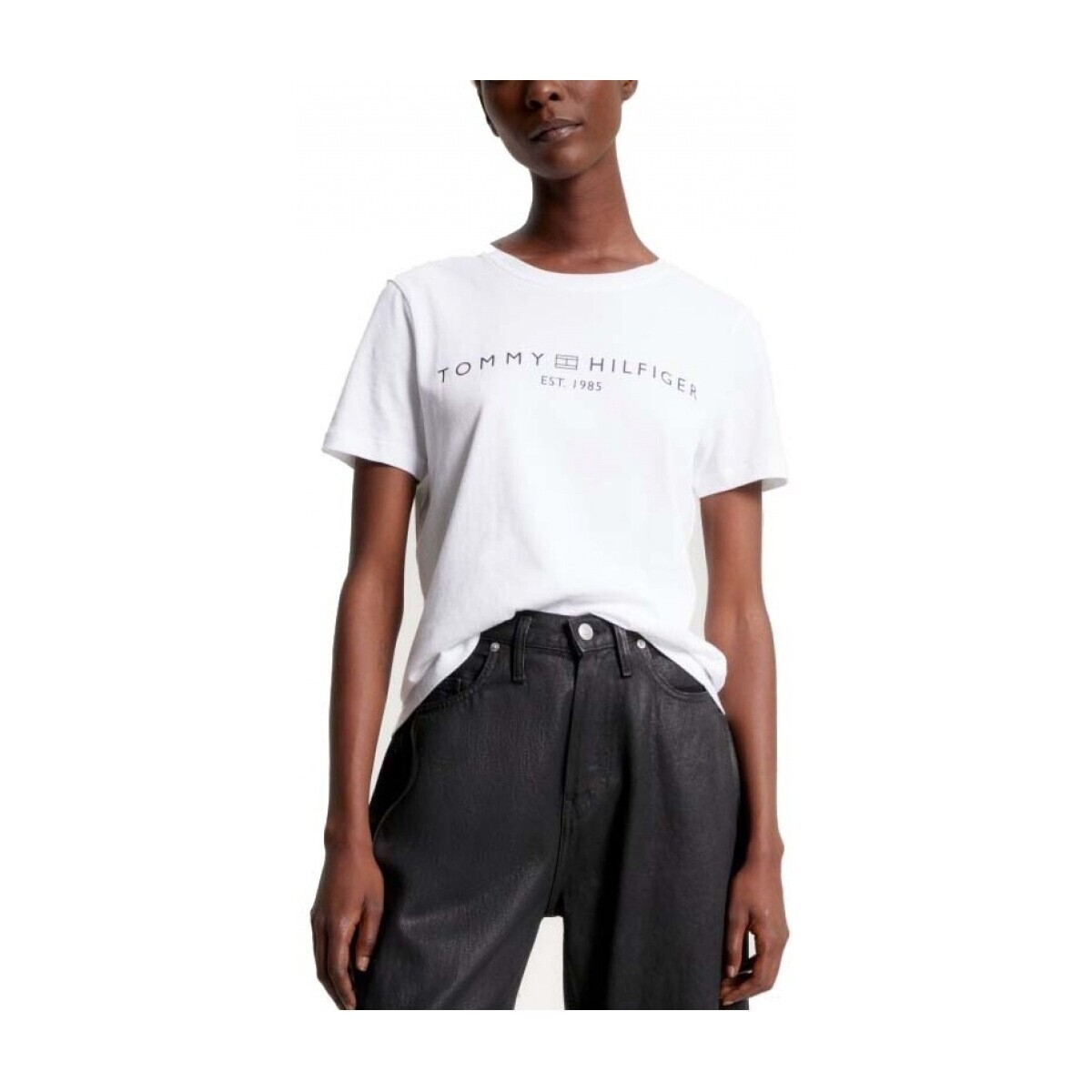Tommy Hilfiger  REG CORP LOGO C-NK SS  Bílá
