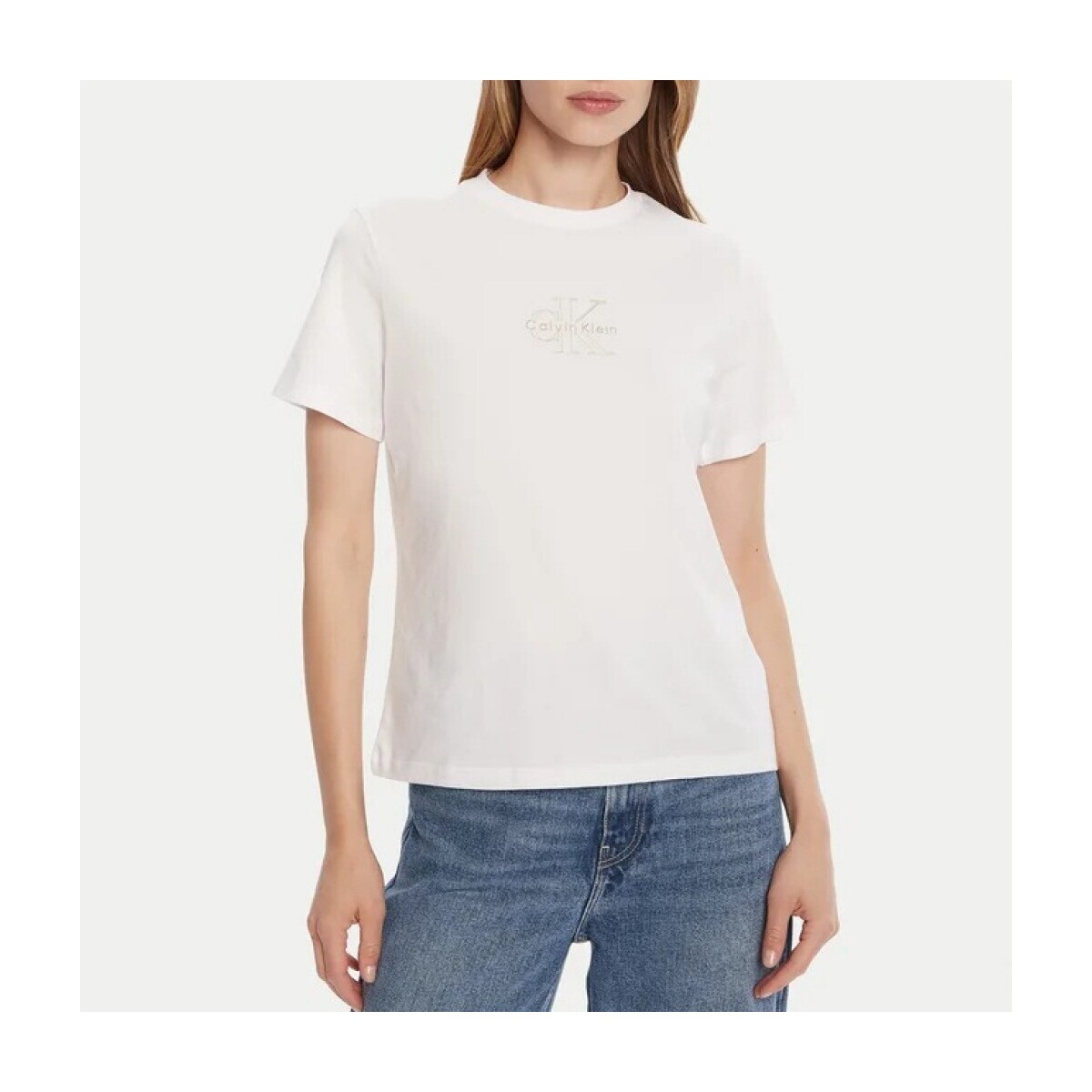 Calvin Klein Jeans  SS CLASSIC FOIL MONOLOGO  Bílá