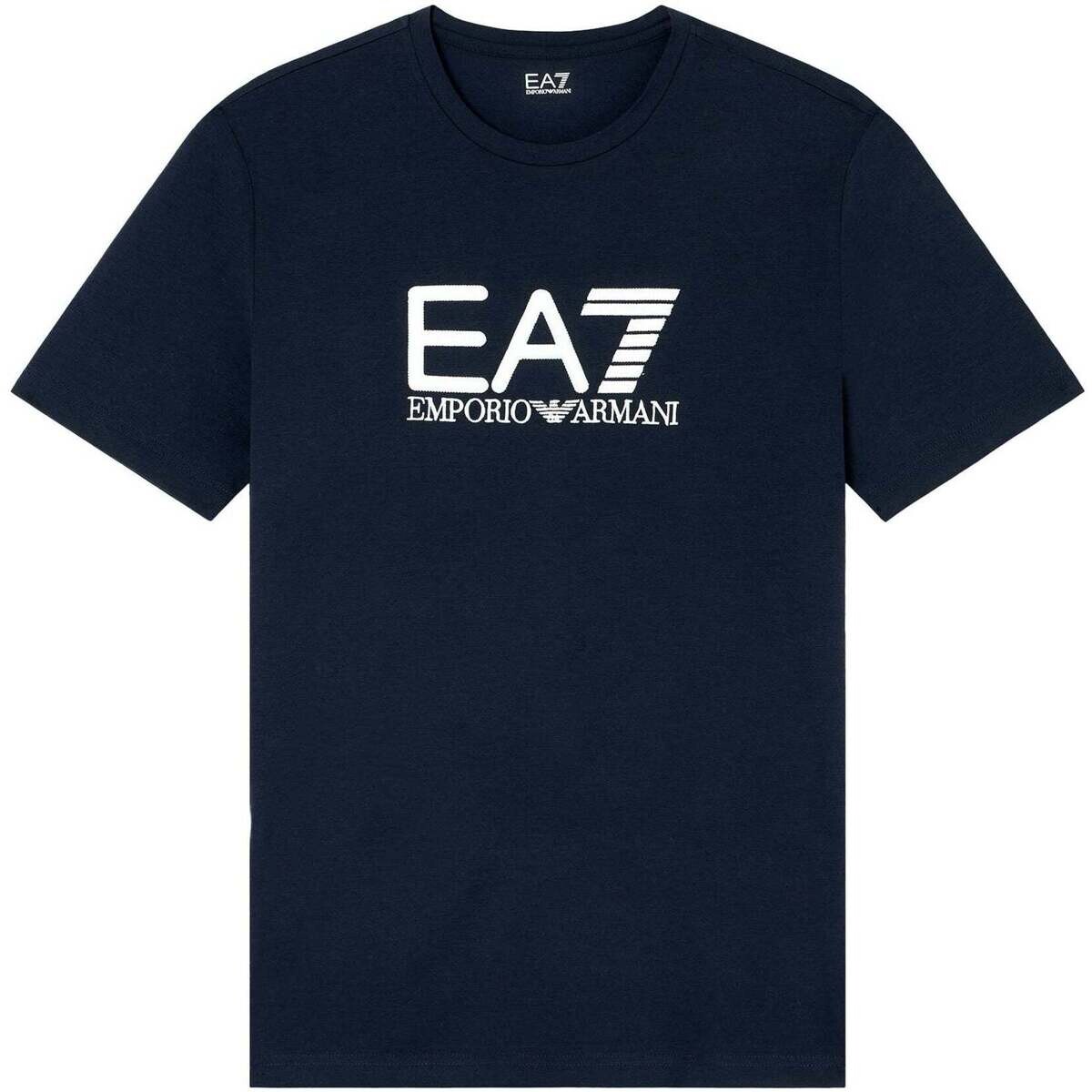 Ea7 Emporio Armani  Visibility Cotton Stretch T-Shirt Navy  Modrá