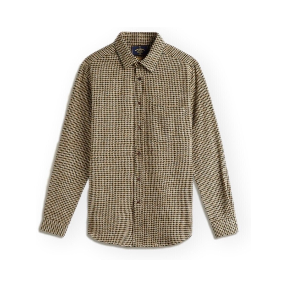 Portuguese Flannel  Abstract Pied Poule Shirt - Green  Zelená