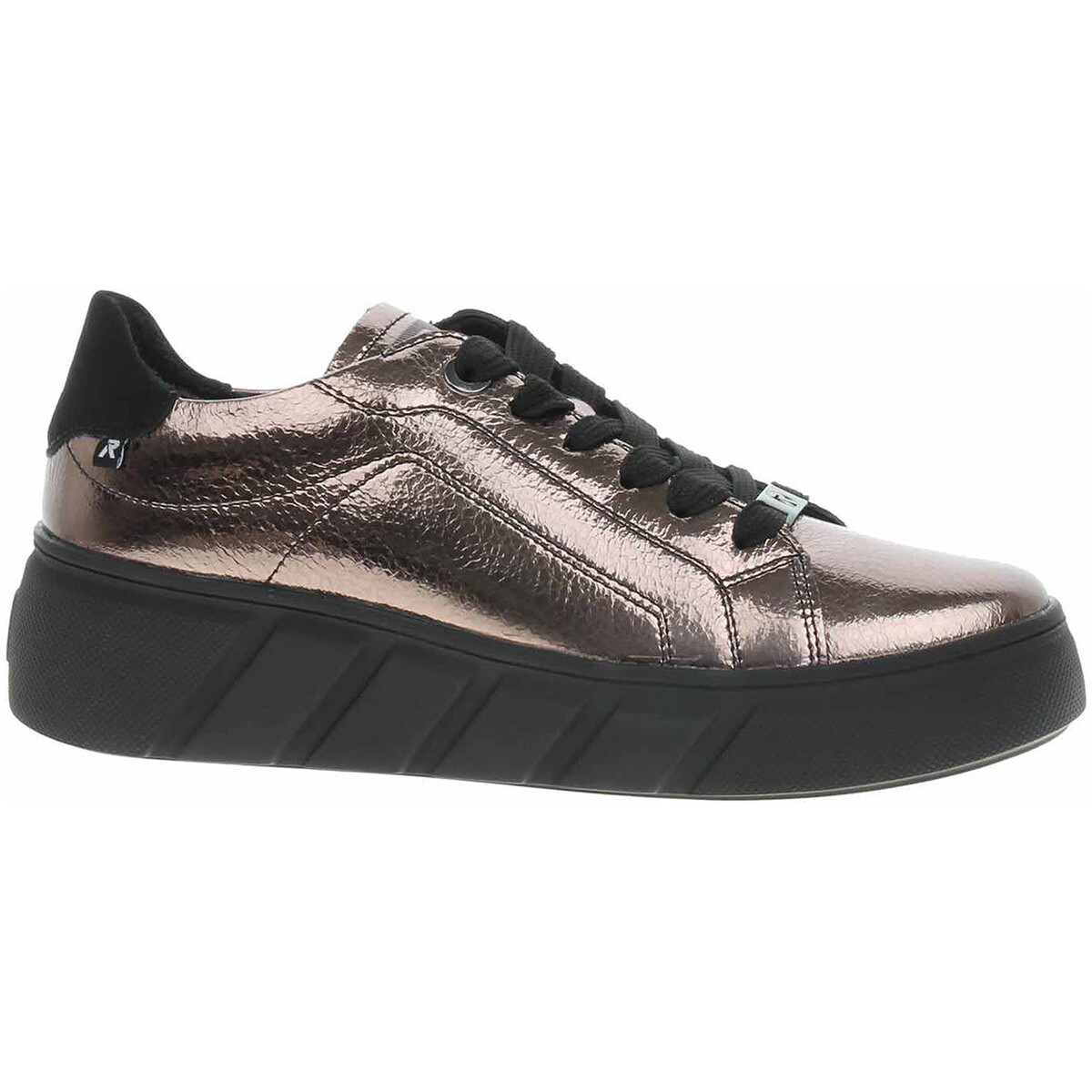 Rieker  Dámské polobotky  W2601-91 metallic  Stříbrná