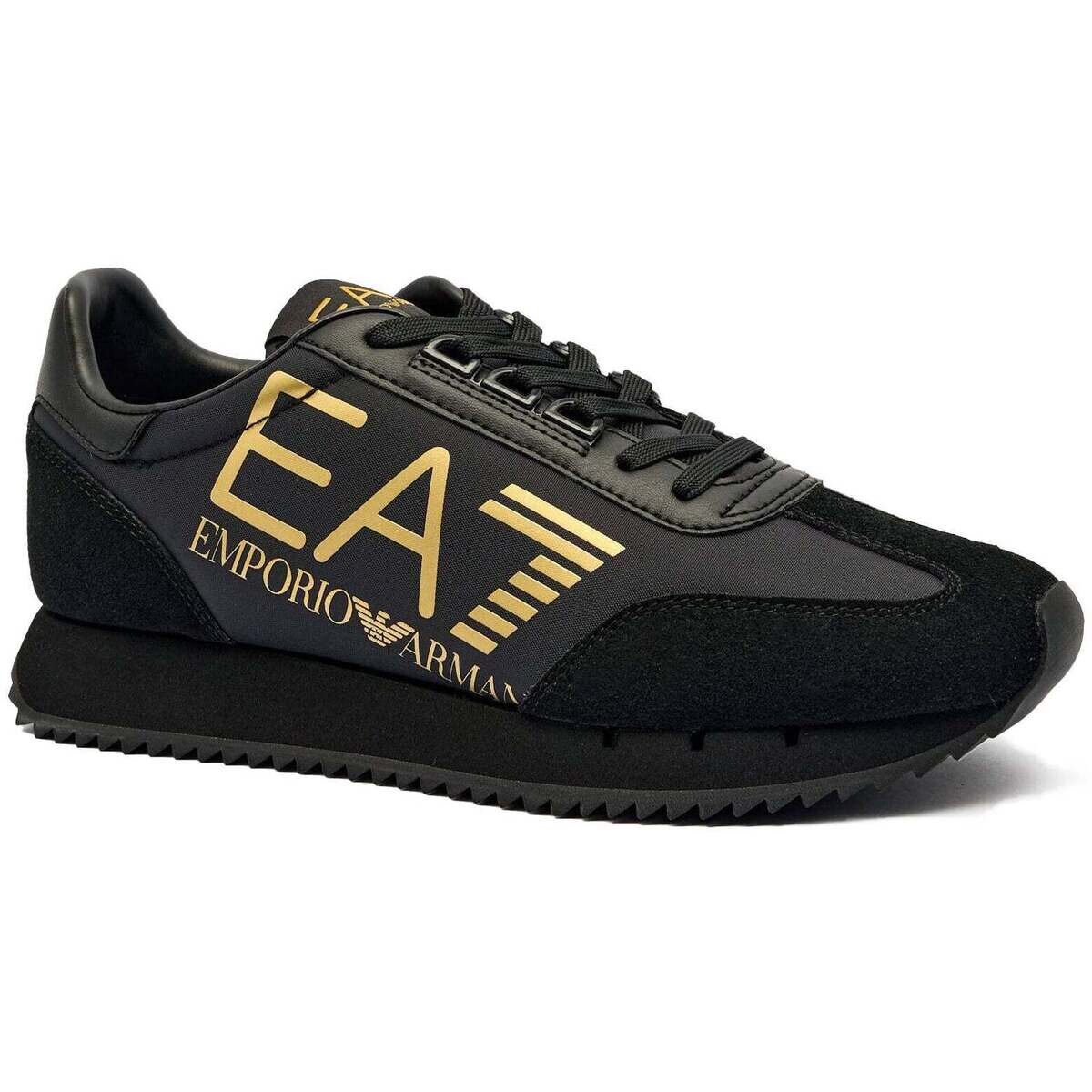 Ea7 Emporio Armani  Runner Trainers Triple Black/Gold  Černá
