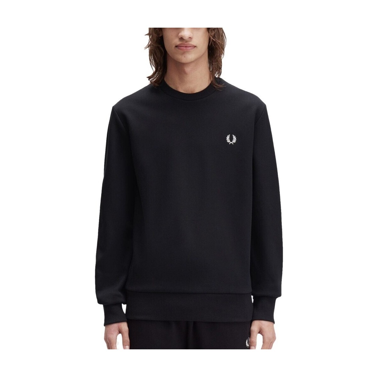 Fred Perry  BRANDING CREWNECK SWEA  Černá