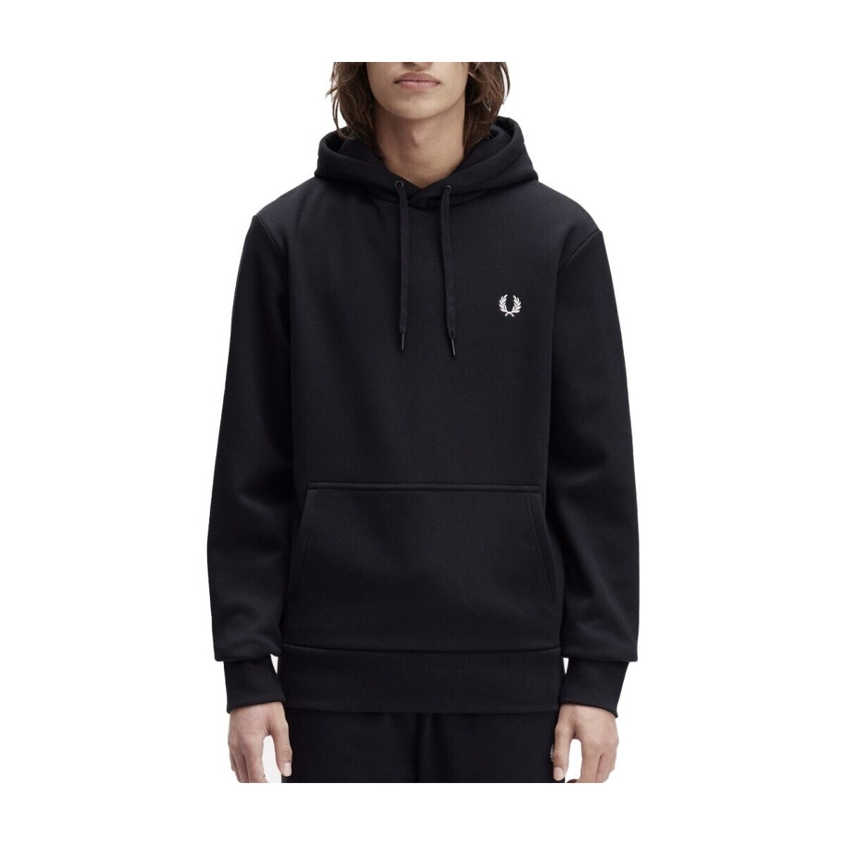 Fred Perry  BRANDING HOODED SWEATS  Černá