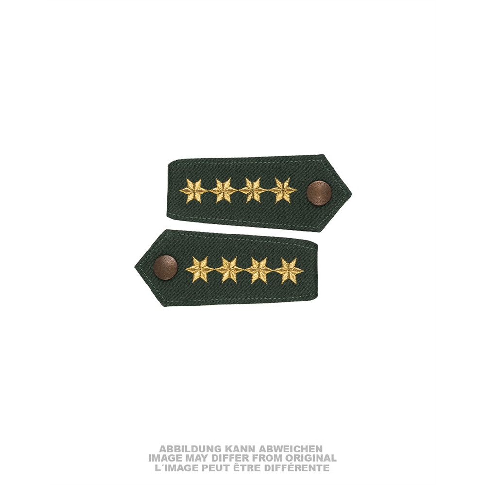 Nárameník německé policie Polizei 4 zlaté hvězdy - zelený