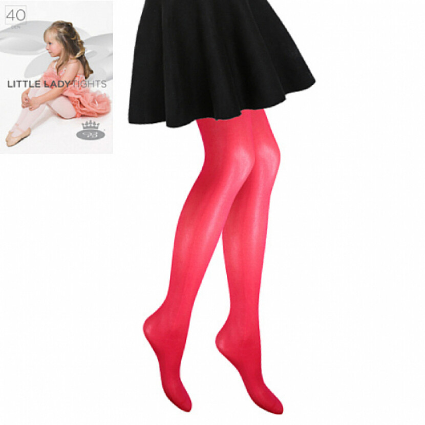 Punčochové kalhoty Lady B LITTLE LADY tights 40 DEN - tmavě růžové, 146/152