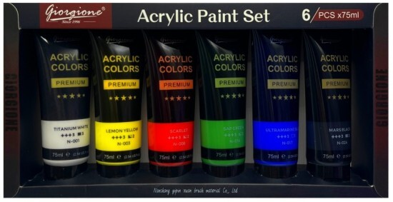 pkstar.cz Akrylové barvy - 6 x 75 ml - PK54-5