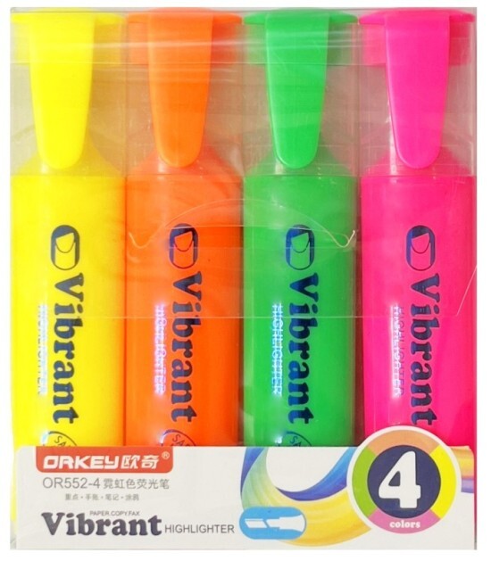 pkstar.cz Zvýrazňovače - fluo - 4 ks - PK4-12