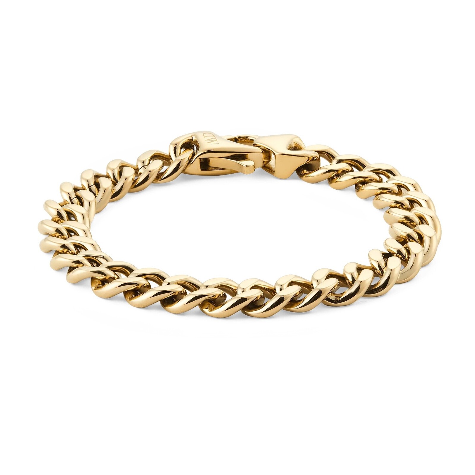 Daniel Wellington Pánský pozlacený náramek Ellipse Cuban Chain DW0040166 20,5 cm