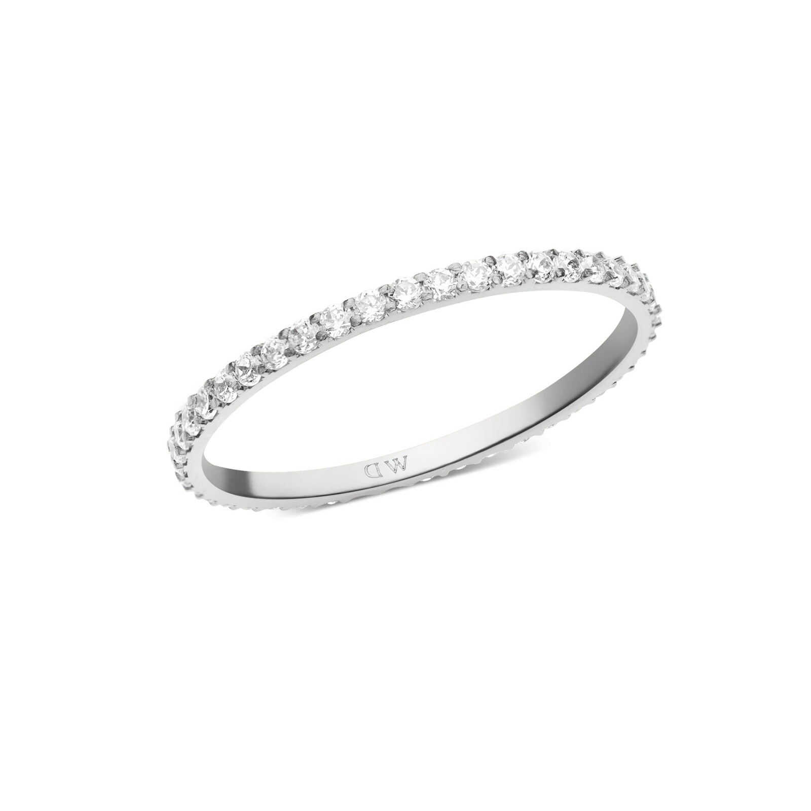 Daniel Wellington Třpytivý ocelový prsten s kubickými zirkony Mirelle DW0040157 52 mm