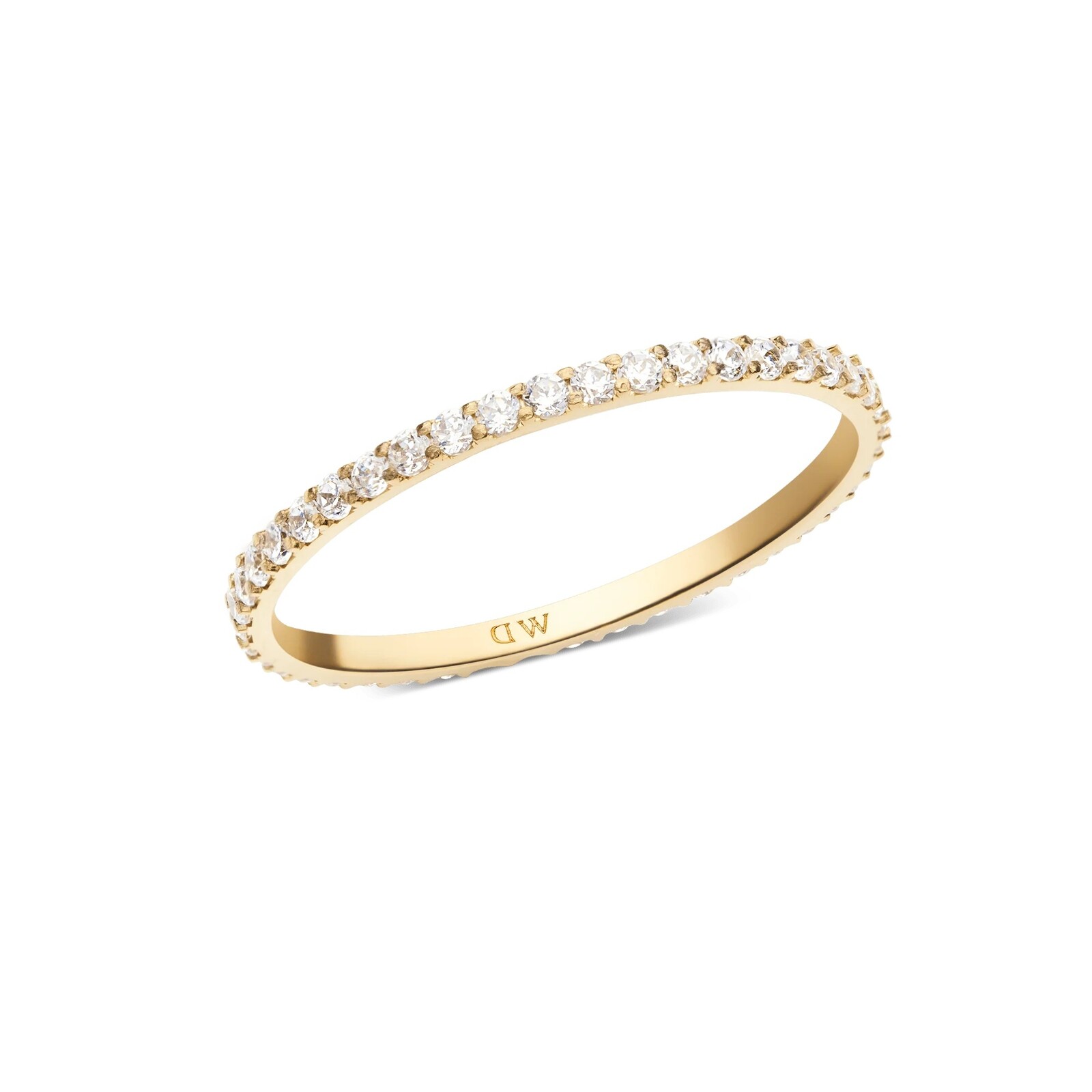 Daniel Wellington Třpytivý pozlacený prsten s kubickými zirkony Mirelle DW0040157 54 mm