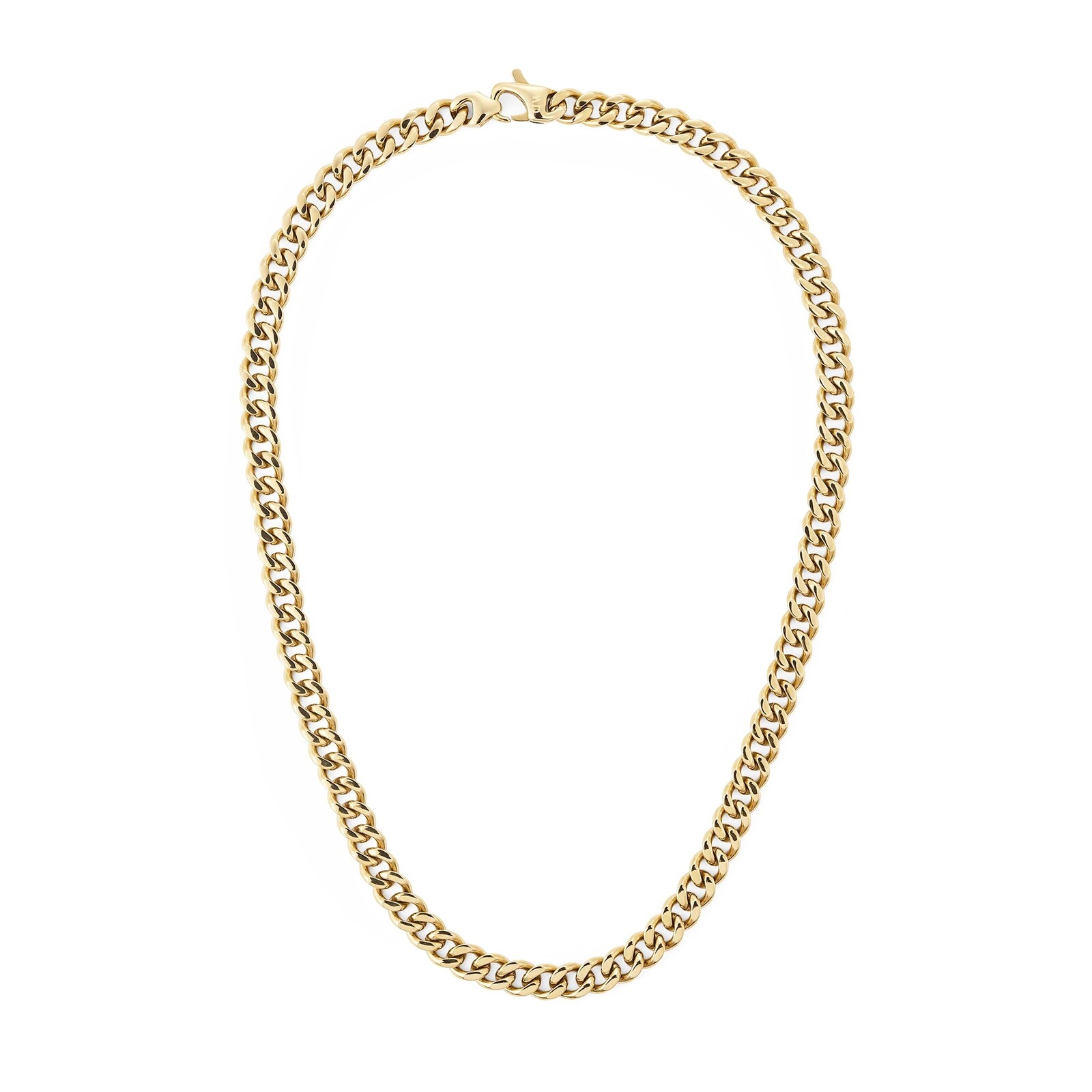 Daniel Wellington Výrazný pozlacený náhrdelník pro muže Ellipse Cuban Chain DW00401668