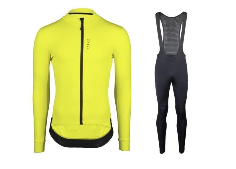 Force ENDLESS fluo dres - dlouhý rukáv + Force ENDLESS černé s vložkou