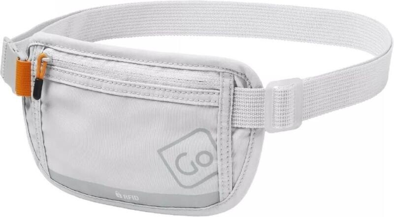 Go Travel skrytá ledvinka RFID Waist Wallet silver