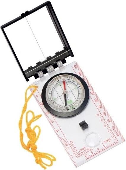 Joker buzola obdelníková se zrcátkem Compass with Map