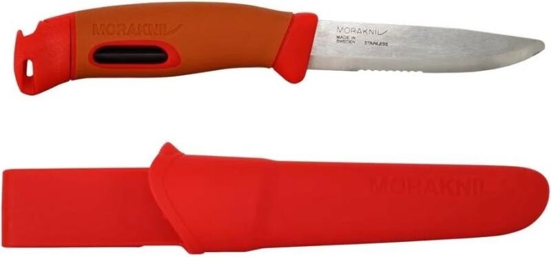 Morakniv Companion Spark Emergency (S) Hi-Vis Red/Burnt Orange