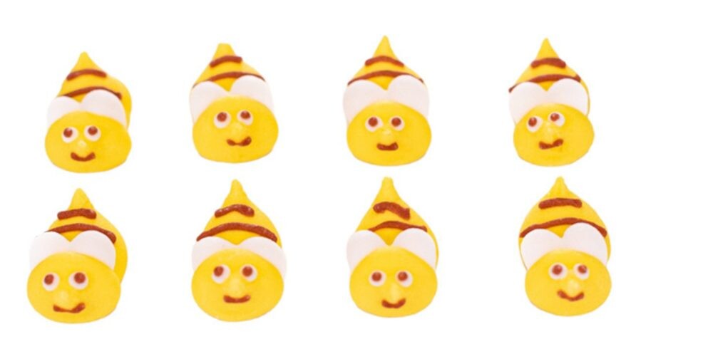 Včelky – cukrová dekorace (8 kusů) - K-Decor