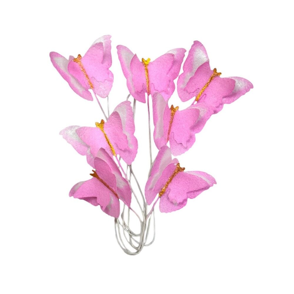 Růžoví oblátkoví motýlci - K-Decor