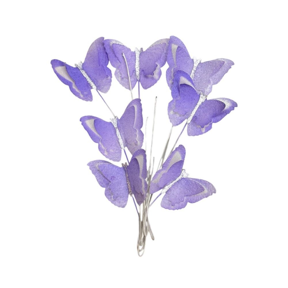 Oplatkové motýlky – fialové - K-Decor