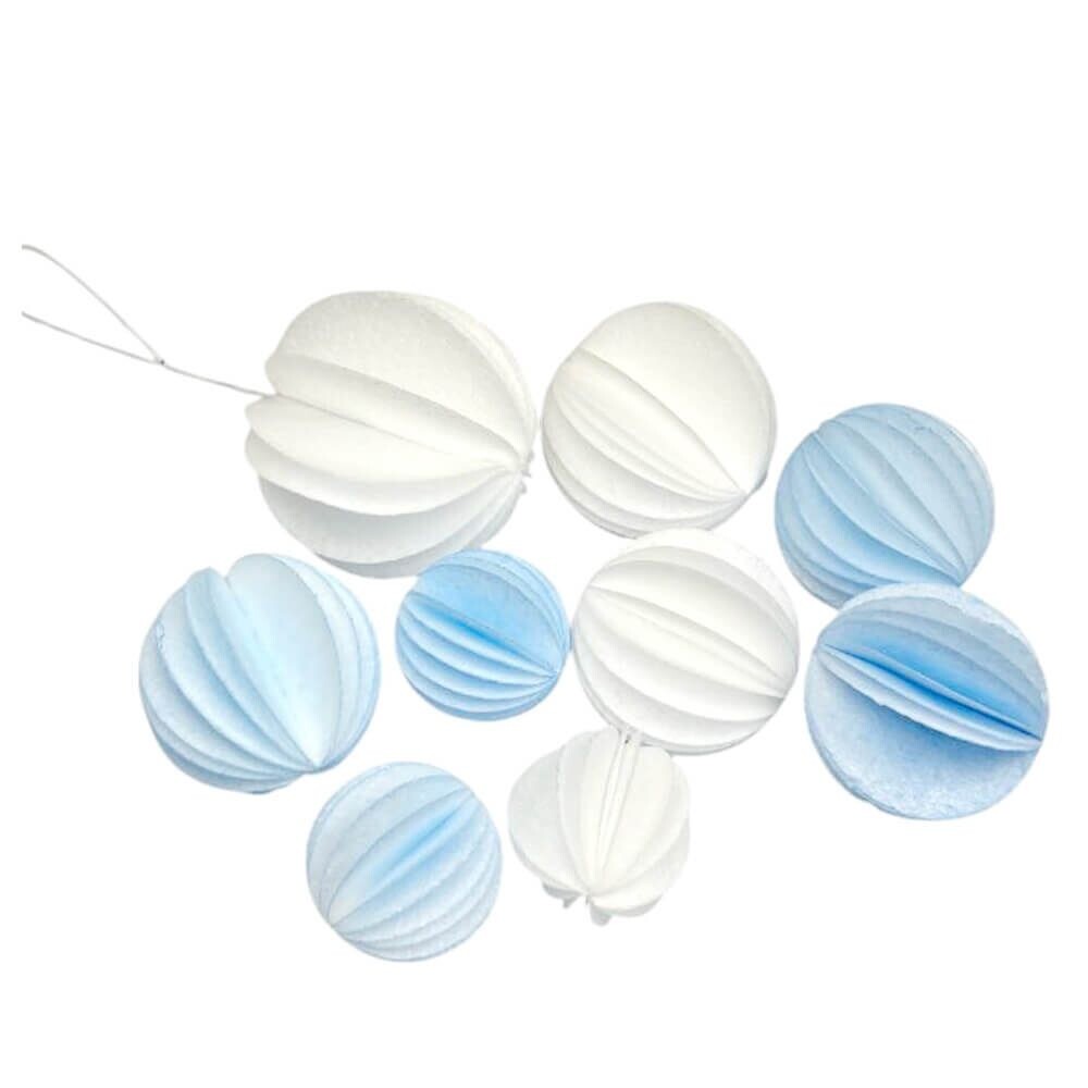 Oblátkové vějířky bílo-modré - K-Decor