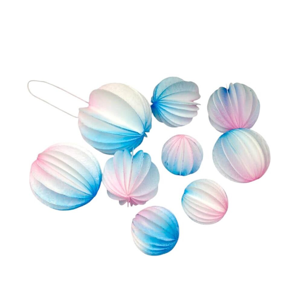 Oblátkové vějířky fialovo-modré - K-Decor